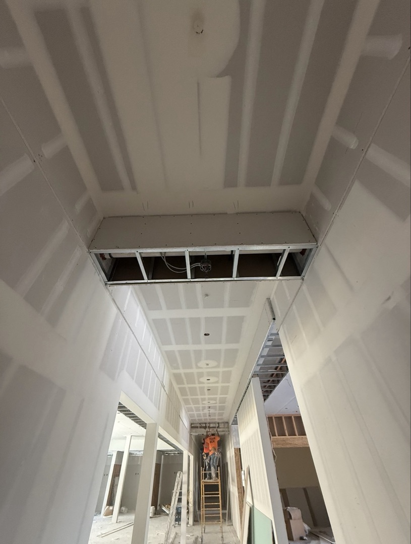 Steel stud framing and rough-in work for apartment complex