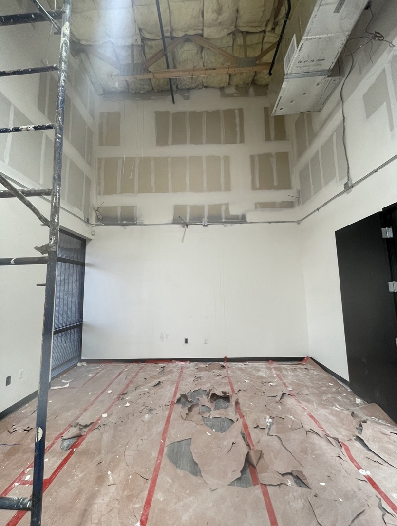 Full-building metal framing scope underway on a commercial construction project