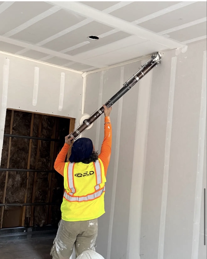 Seamless drywall patch repair blending perfectly with existing wall texture