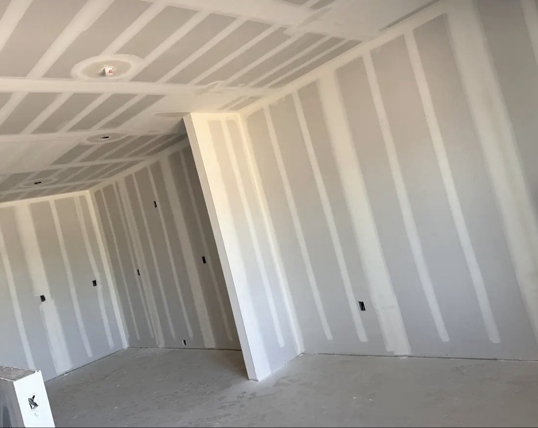 Professional drywall installation on a commercial project in Arizona
